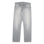 CARHARTT Mens Grey Regular Straight Denim Cotton Blend Light W32 L32 Button