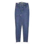 LEVI'S 721 Womens Jeans Blue Slim Skinny Denim Medium W26 L28 Stretch Zip