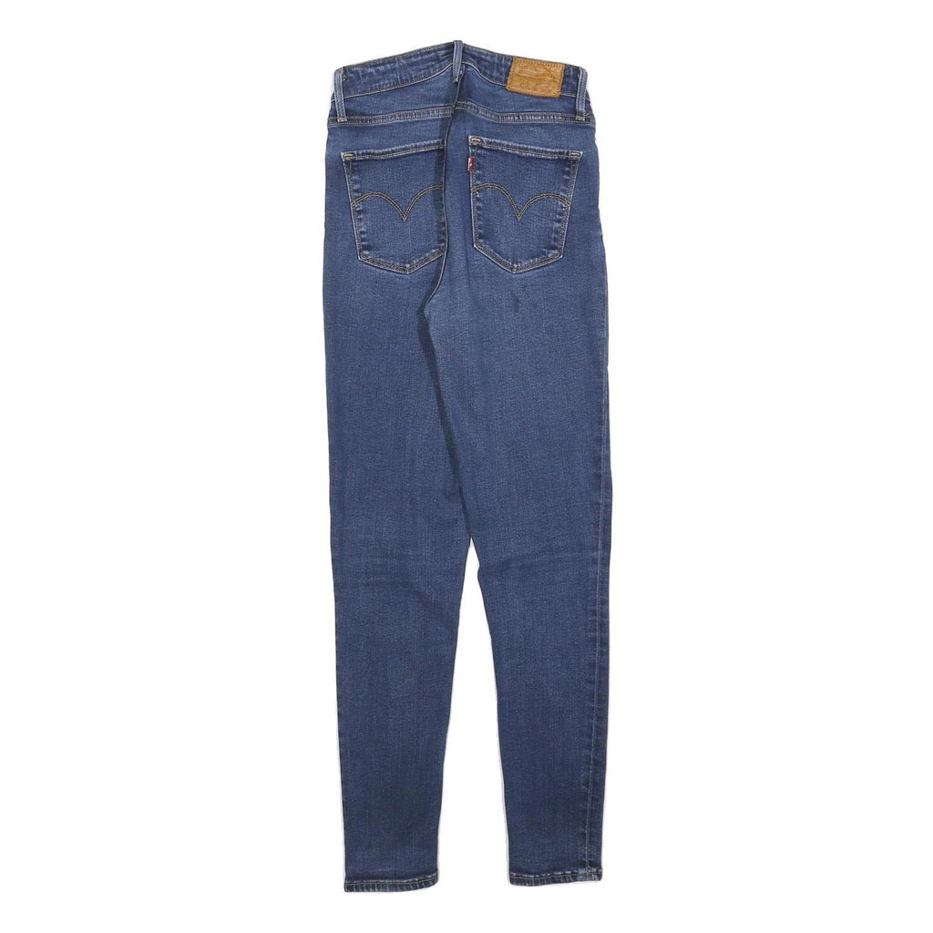 LEVI'S 721 Womens Jeans Blue Slim Skinny Denim Medium W26 L28 Stretch Zip