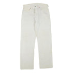 LEVI'S 501 Mens Regular White Jeans Denim Cotton Blend Button W30 L28 Classic