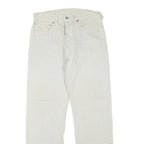 LEVI'S 501 Mens Regular White Jeans Denim Cotton Blend Button W30 L28 Classic