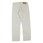 LEVI'S 501 Mens Regular White Jeans Denim Cotton Blend Button W30 L28 Classic