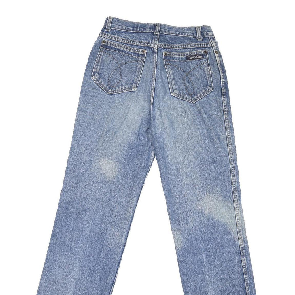 CALVIN KLEIN Mens Jeans Blue Regular Straight Denim Medium W28 L32 Classic Zip