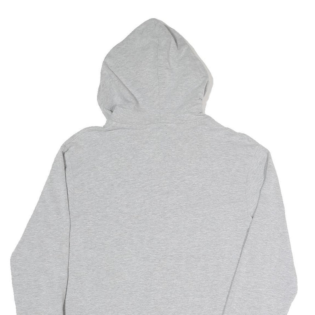 LONSDALE Womens Grey Hoodie L Zip Front Drawstring Hood Casual Sweatshirt