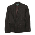 LAUREN RALPH LAUREN Womens Brown & Maroon Double Breasted Jacket S Cotton Blend