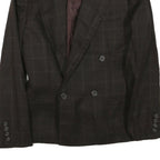 LAUREN RALPH LAUREN Womens Brown & Maroon Double Breasted Jacket S Cotton Blend