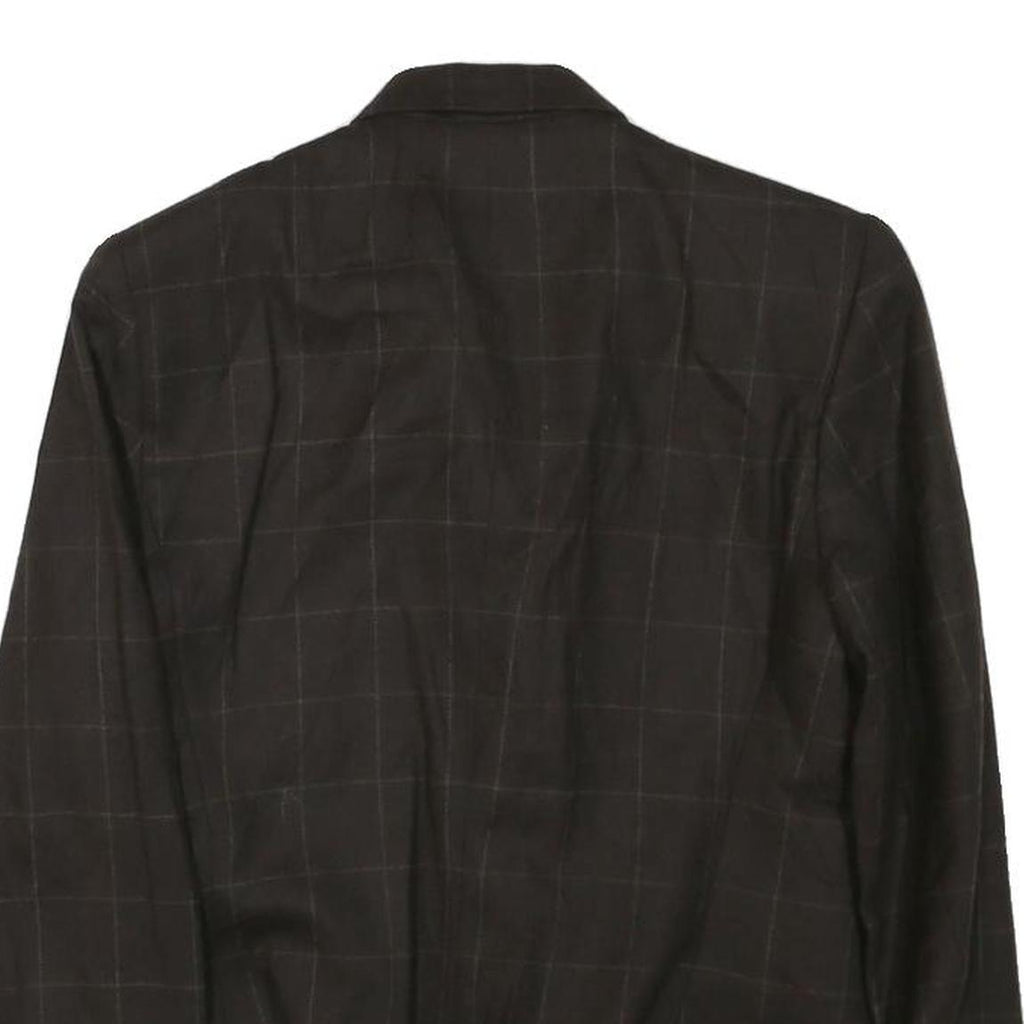 LAUREN RALPH LAUREN Womens Brown & Maroon Double Breasted Jacket S Cotton Blend