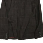 LAUREN RALPH LAUREN Womens Brown & Maroon Double Breasted Jacket S Cotton Blend