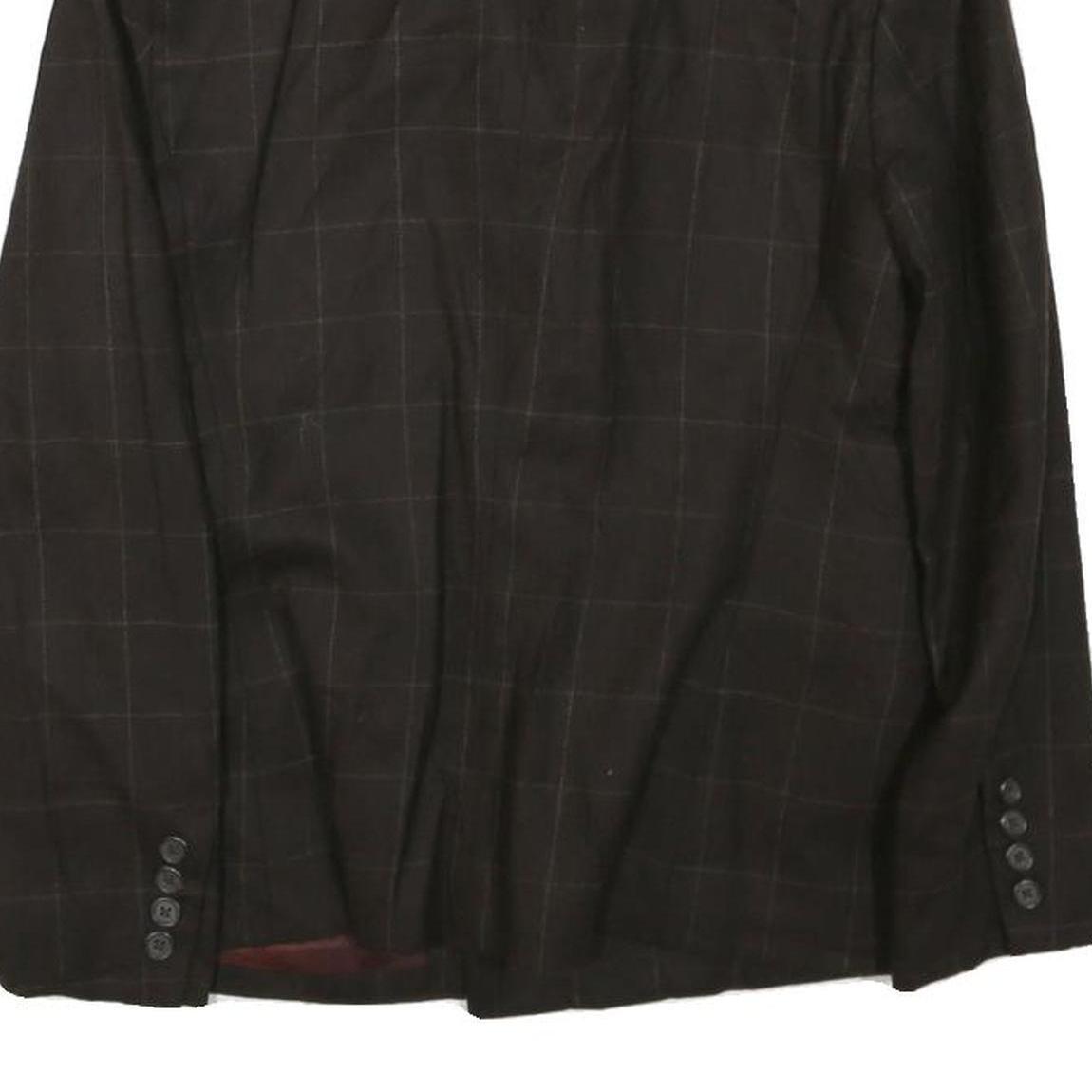 LAUREN RALPH LAUREN Womens Brown & Maroon Double Breasted Jacket S Cotton Blend