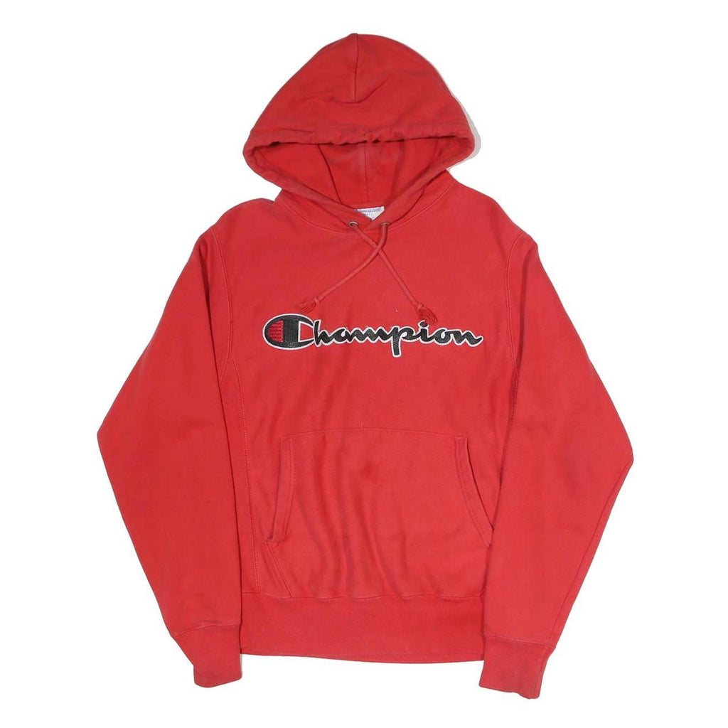 CHAMPION REVERSE WEAVE Mens Red Hoodie S Cotton Blend Pullover Casual