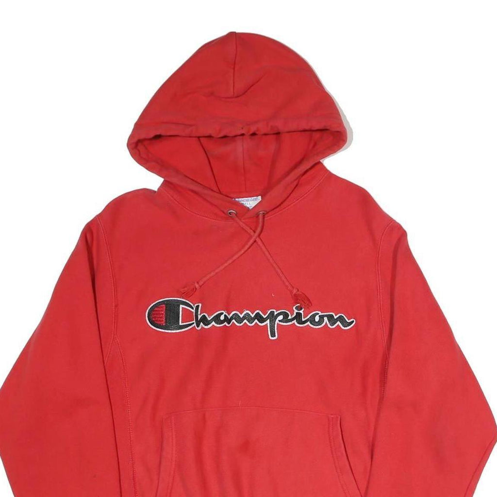CHAMPION REVERSE WEAVE Mens Red Hoodie S Cotton Blend Pullover Casual