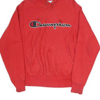 CHAMPION REVERSE WEAVE Mens Red Hoodie S Cotton Blend Pullover Casual