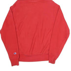 CHAMPION REVERSE WEAVE Mens Red Hoodie S Cotton Blend Pullover Casual