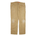 DICKIES Mens Cotton Beige Regular Straight Trousers W38 L32 Workwear Zip Closure