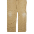 DICKIES Mens Cotton Beige Regular Straight Trousers W38 L32 Workwear Zip Closure