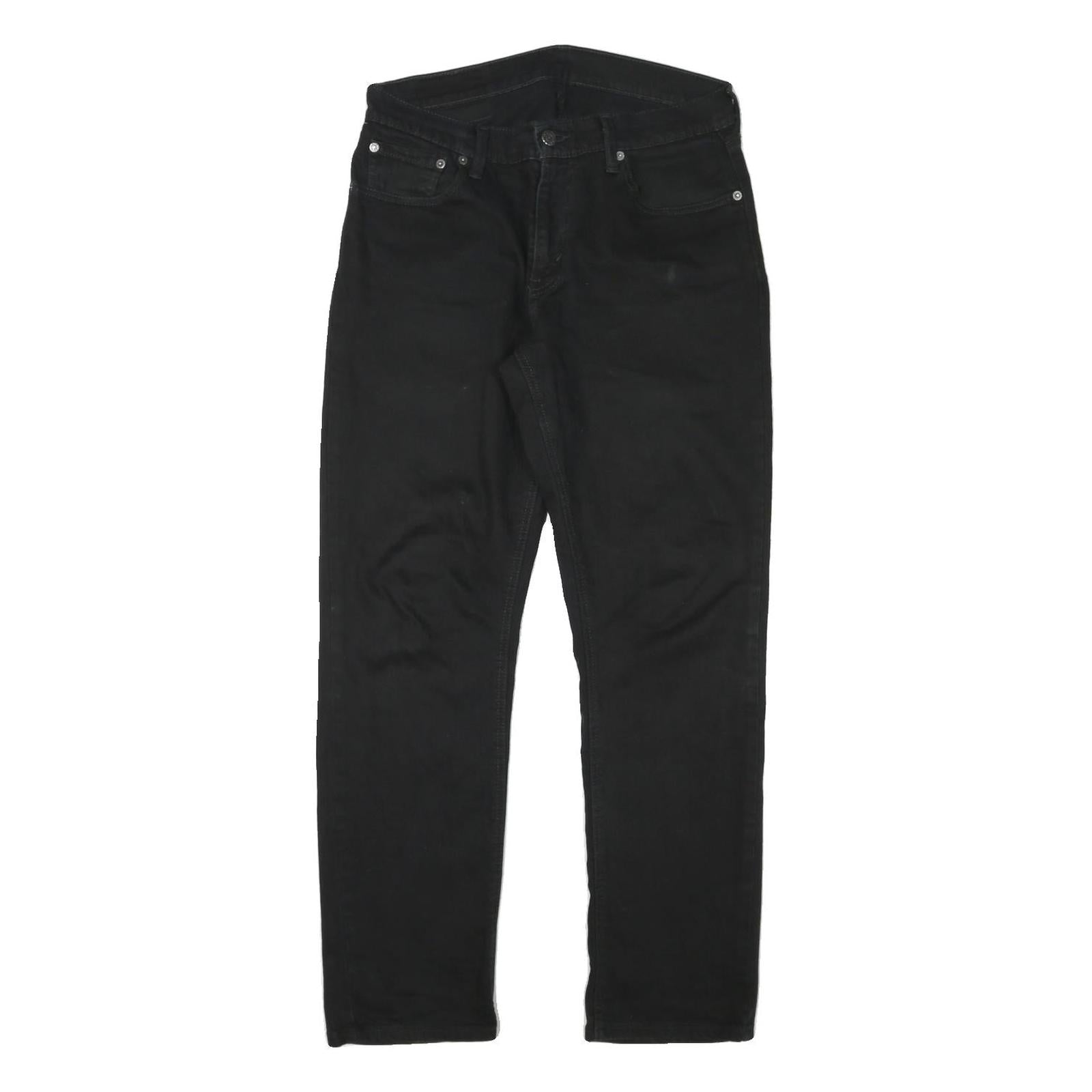 LEVI'S Mens Black Slim Jeans Denim W31 L30 Button Closure Stretch Blend