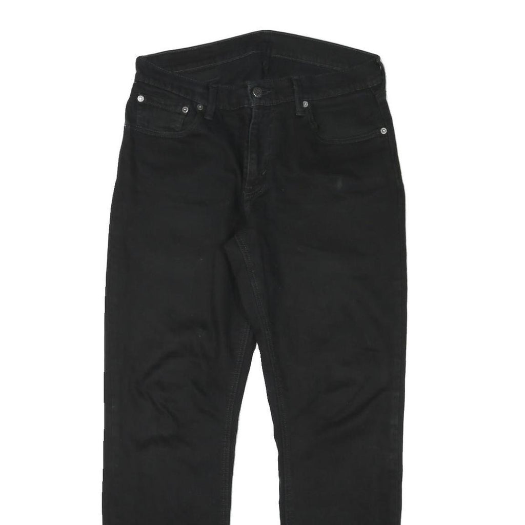 LEVI'S Mens Black Slim Jeans Denim W31 L30 Button Closure Stretch Blend