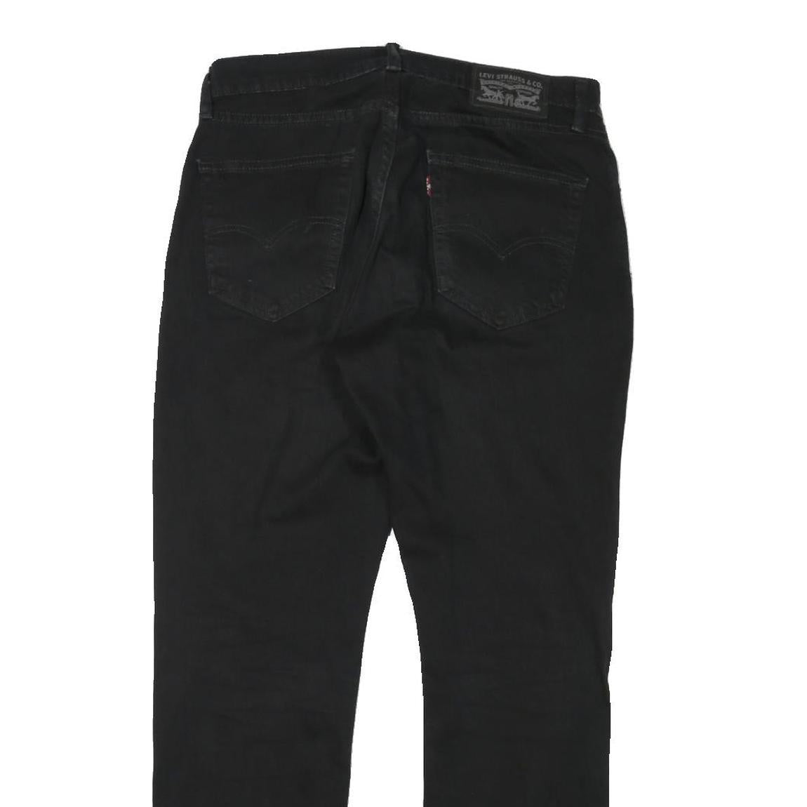 LEVI'S Mens Black Slim Jeans Denim W31 L30 Button Closure Stretch Blend