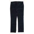 LAUREN RALPH LAUREN Womens Corduroy Trousers Black Slim Straight W30 L30