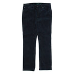 LAUREN RALPH LAUREN Womens Corduroy Trousers Black Slim Straight W30 L30