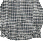 JACHS Mens Black & White Check Shirt M Casual Cotton Long Sleeve Button