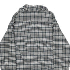 JACHS Mens Black & White Check Shirt M Casual Cotton Long Sleeve Button