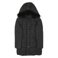 H&M Womens Black Puffer Jacket UK 6 Polyester Blend Zip Hooded Quilted Warm
