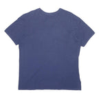 NIKE Mens Blue Distorted Logo Graphic T-Shirt L Short Sleeve Crew Neck