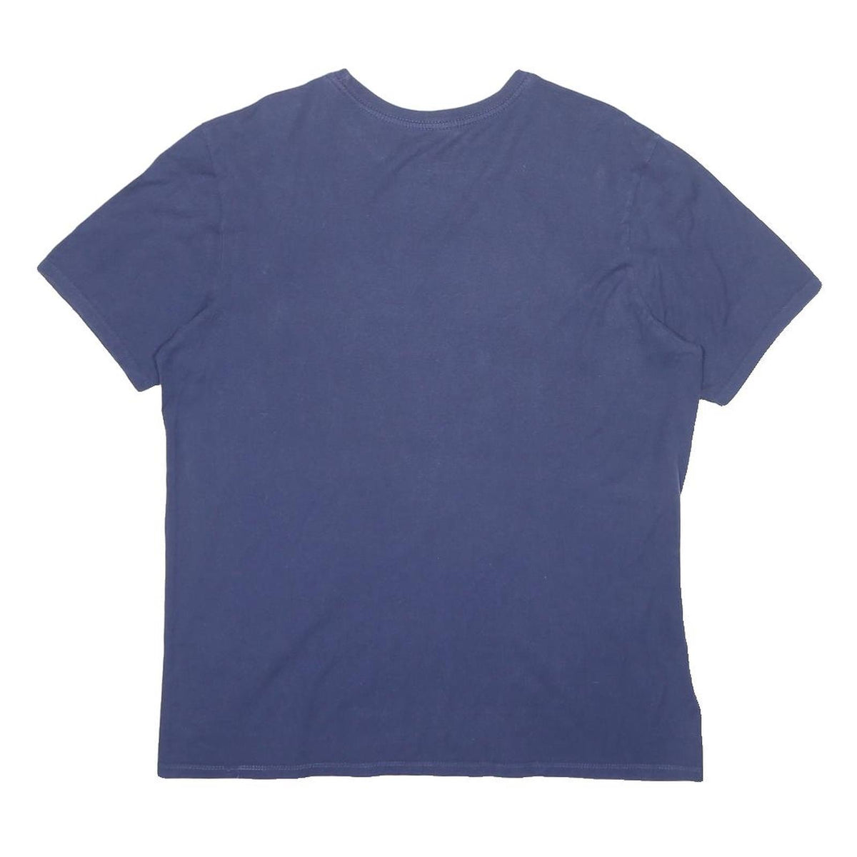 NIKE Mens Blue Distorted Logo Graphic T-Shirt L Short Sleeve Crew Neck