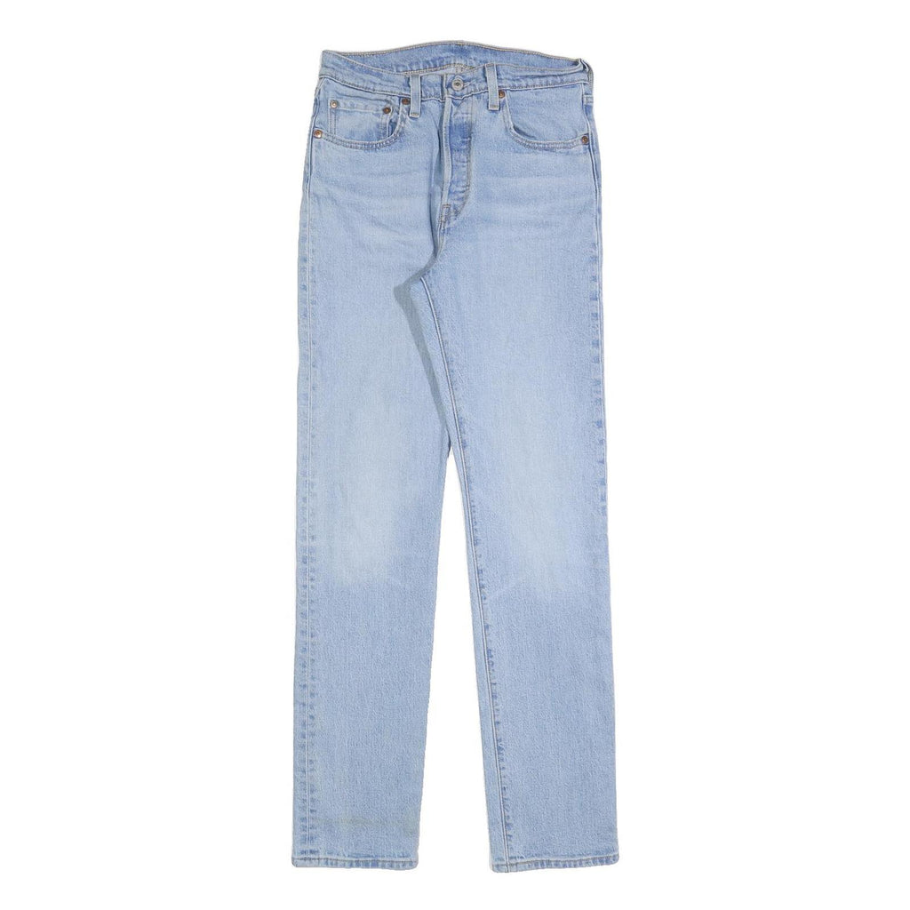 LEVI'S 501 Womens Jeans Light Blue Regular Straight Denim W27 L32 Cotton Blend