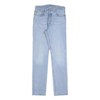LEVI'S 501 Womens Jeans Light Blue Regular Straight Denim W27 L32 Cotton Blend