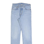 LEVI'S 501 Womens Jeans Light Blue Regular Straight Denim W27 L32 Cotton Blend