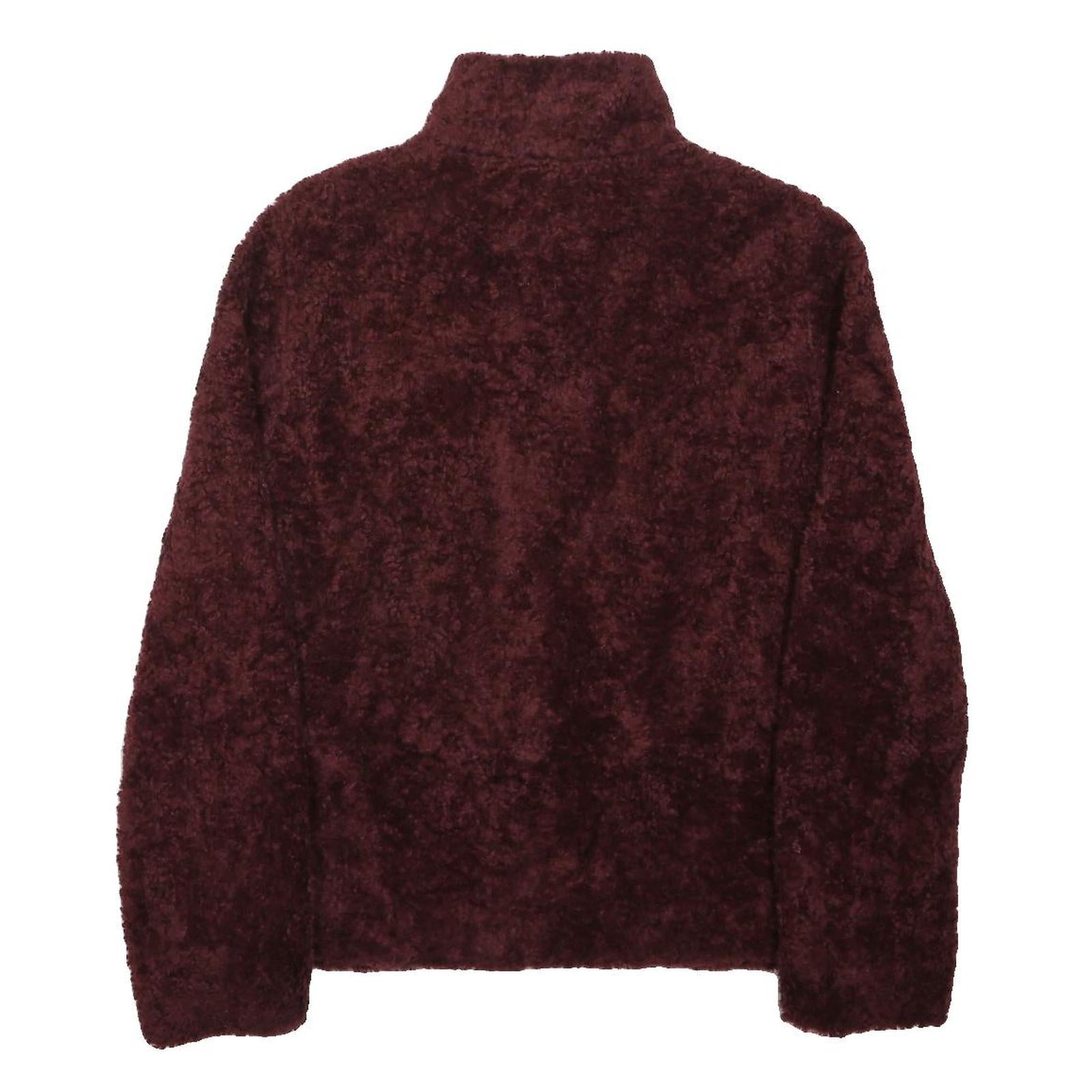 PENDLETON Womens Maroon Red Fleece Jacket M Polyester Zip Chest Pocket Warm