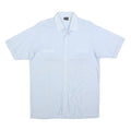JOCKEY Mens Light Blue Shirt L Cotton Blend Casual Classic Fit Short Sleeve