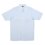 JOCKEY Mens Light Blue Shirt L Cotton Blend Casual Classic Fit Short Sleeve
