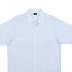 JOCKEY Mens Light Blue Shirt L Cotton Blend Casual Classic Fit Short Sleeve