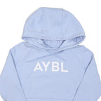 AYBL Womens Blue Crop Hoodie S Cotton Blend Casual Activewear Sweatshirt