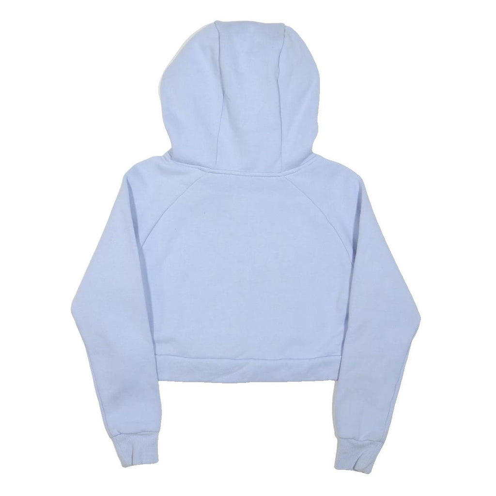 AYBL Womens Blue Crop Hoodie S Cotton Blend Casual Activewear Sweatshirt