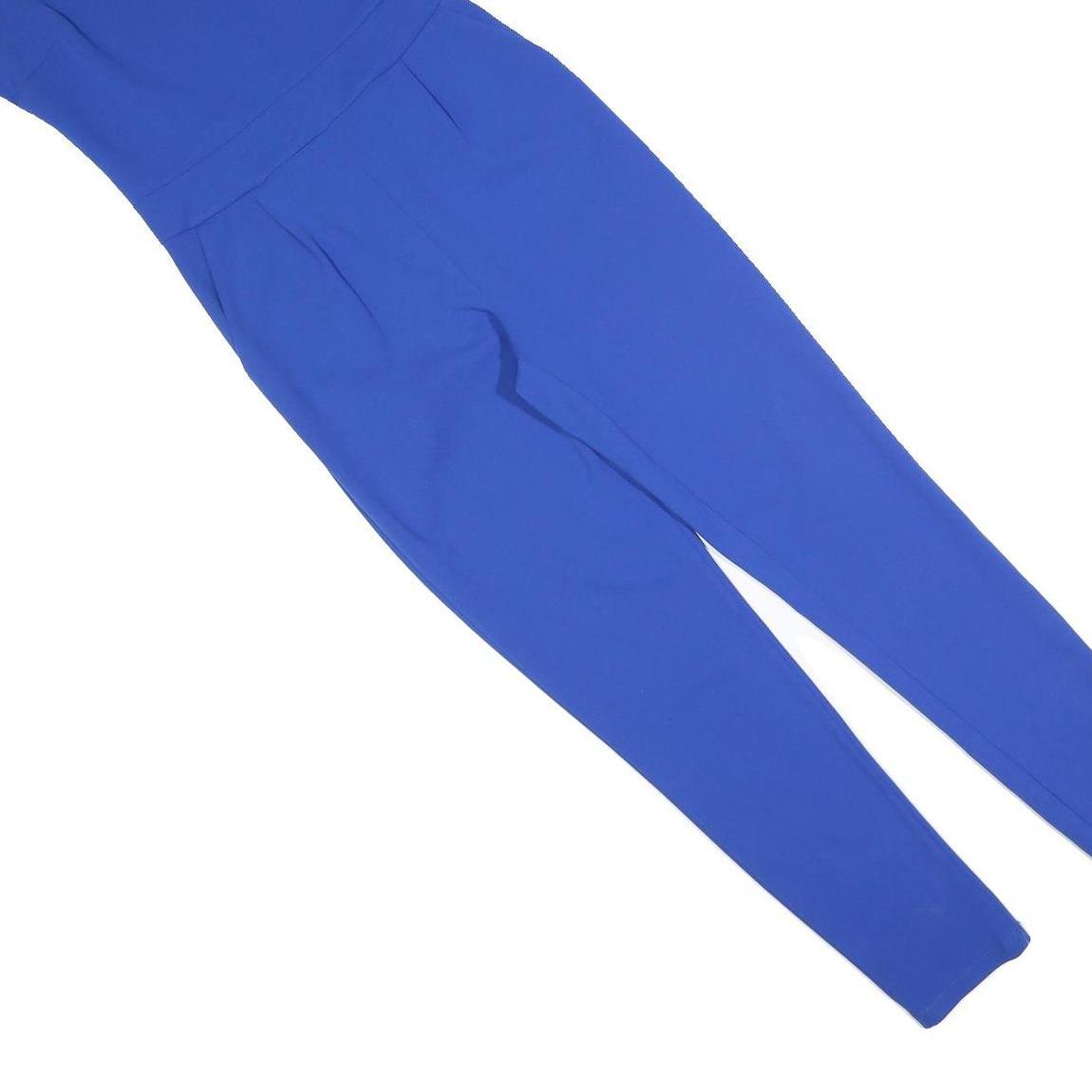 KRISP Womens Blue Playsuit S Polka Dot Detail Sleeveless Zip Closure