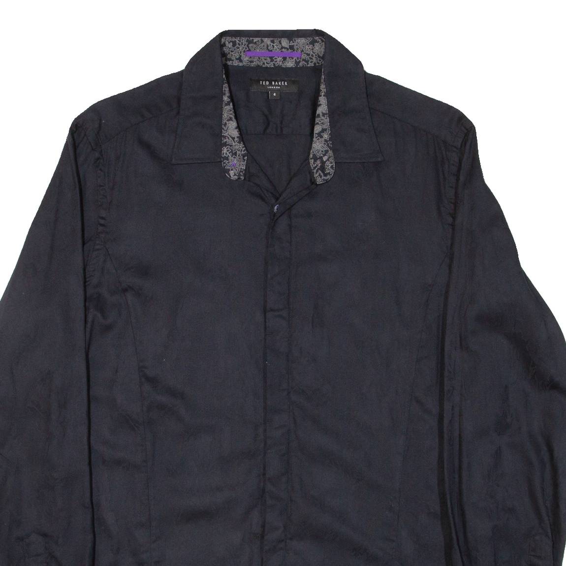 TED BAKER Mens Shirt Black Long Sleeve S