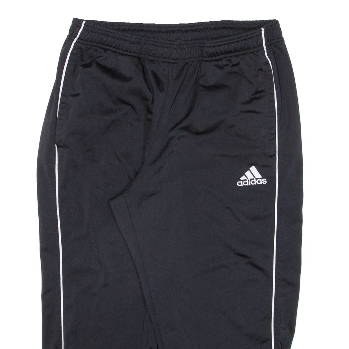 ADIDAS Womens Track Pants Black Tapered L W30 L20