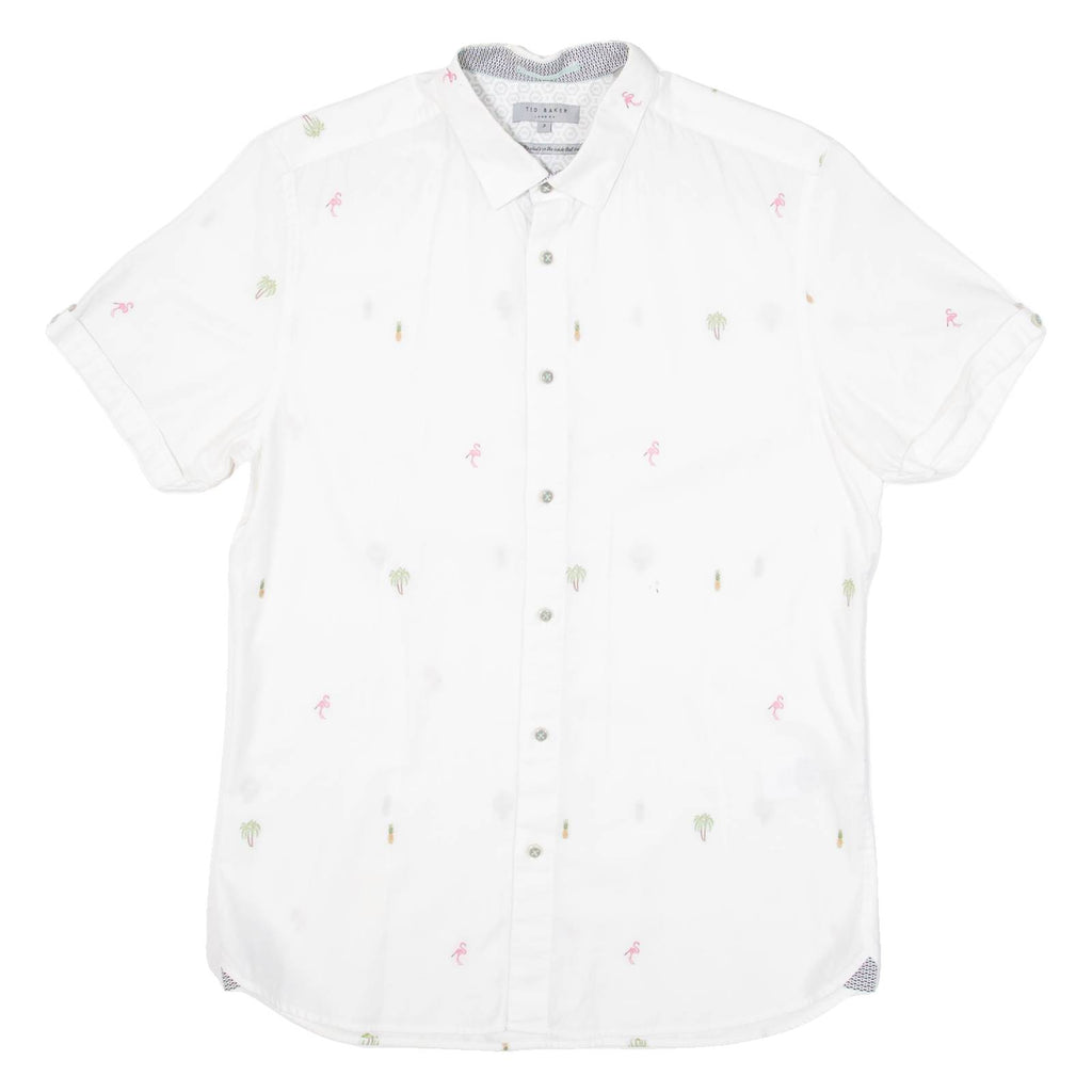TED BAKER Mens Plain Shirt White S