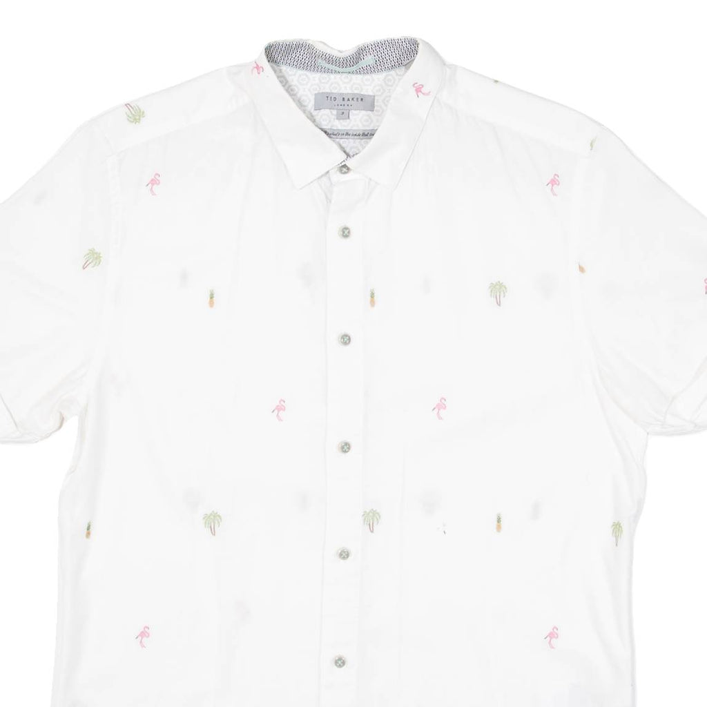 TED BAKER Mens Plain Shirt White S
