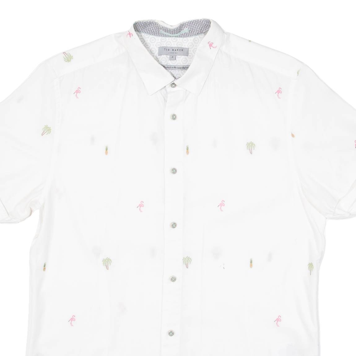 TED BAKER Mens Plain Shirt White S