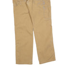DICKIES Mens Cotton Blend Beige Regular Fit Straight Leg Trousers W34 L32
