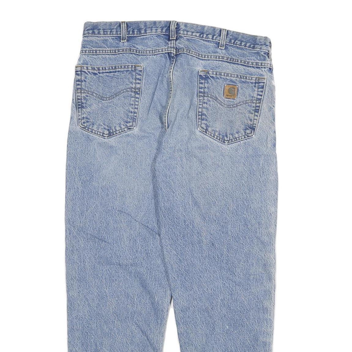 CARHARTT Mens Jeans Blue Relaxed Straight Denim Medium W38 L30 Workwear