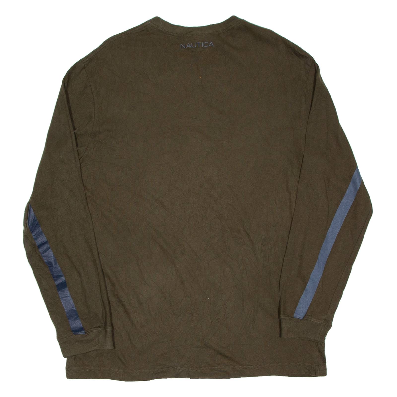 NAUTICA Mens T-Shirt Green Long Sleeve M