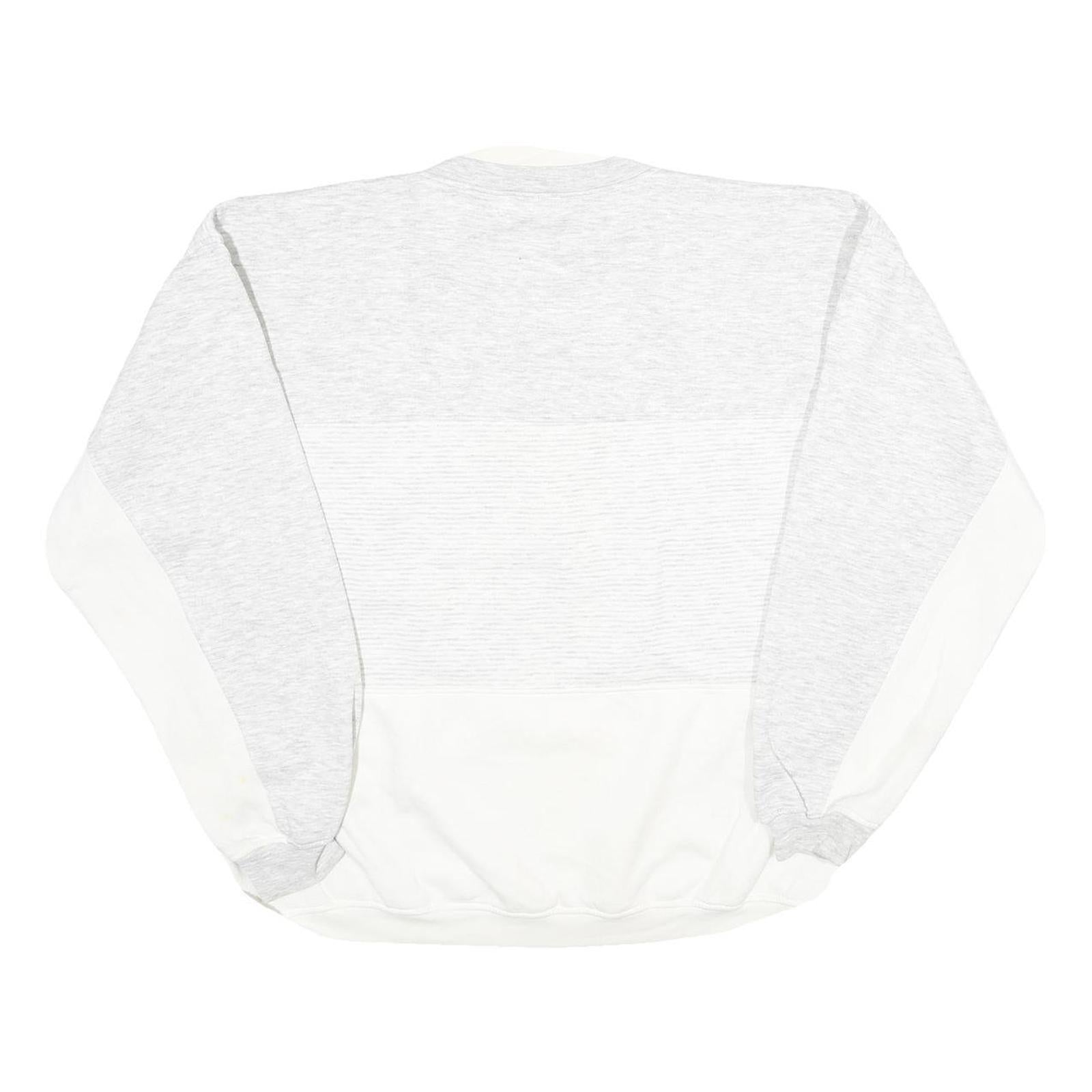 GEAR FOR SPORT Mens Grey & White Pebble Beach Crew Neck L Cotton Blend