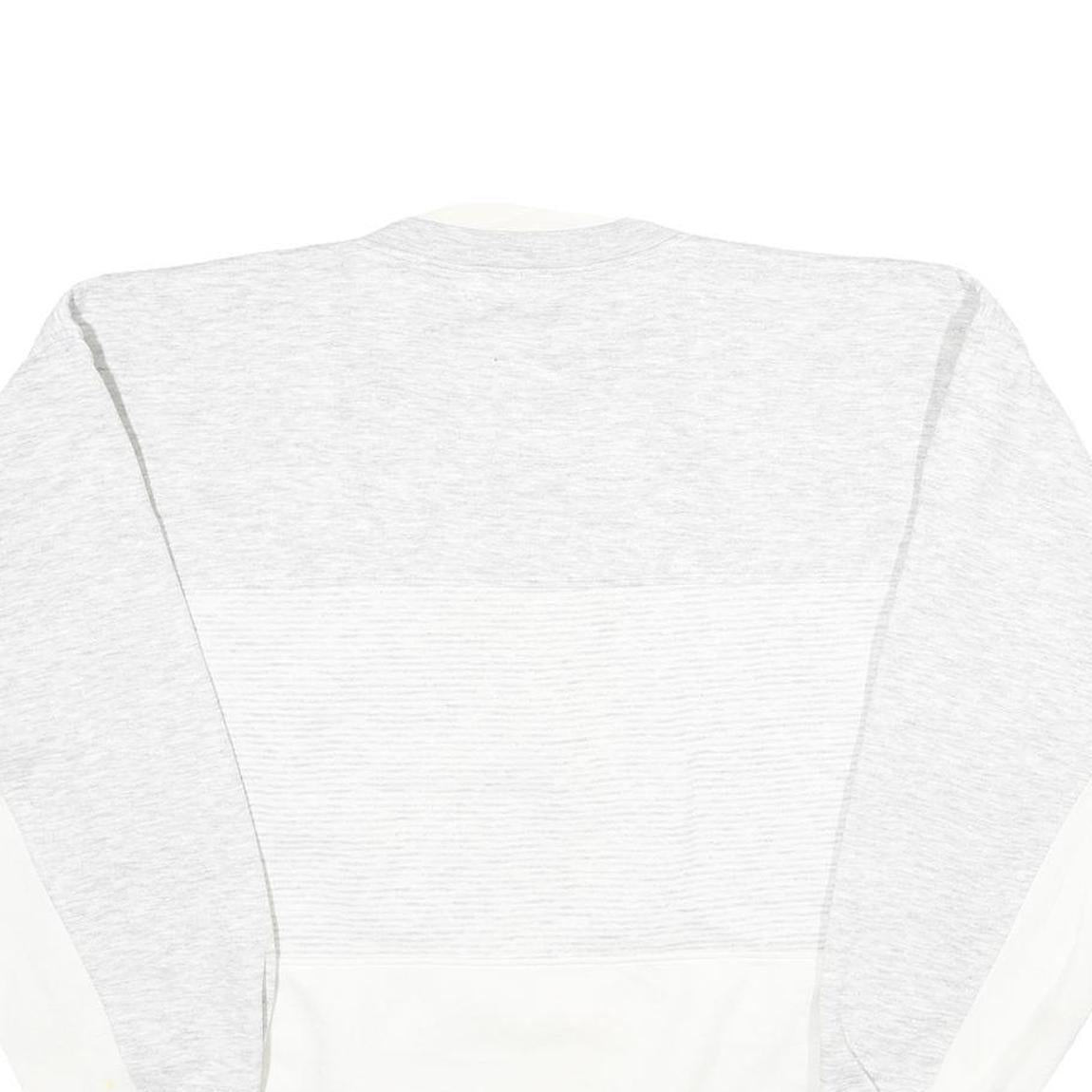 GEAR FOR SPORT Mens Grey & White Pebble Beach Crew Neck L Cotton Blend