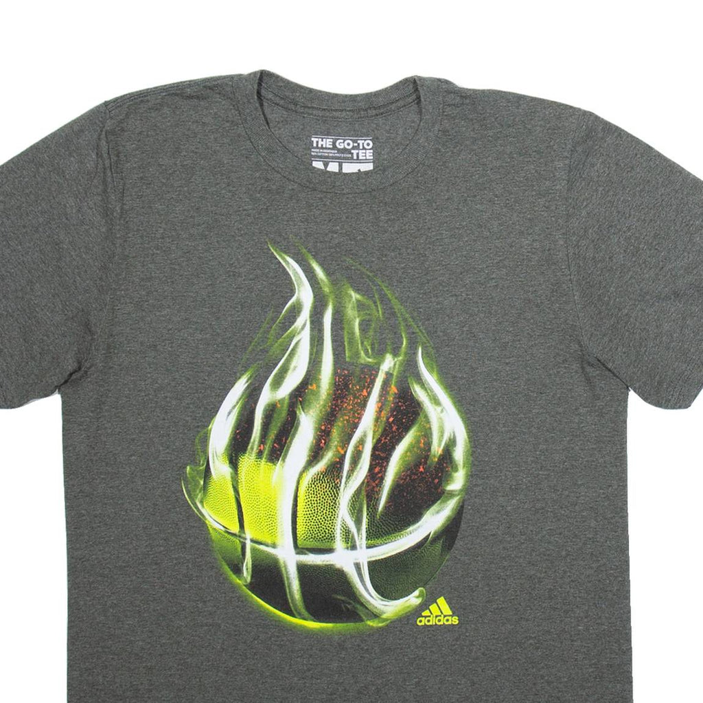 ADIDAS Mens T-Shirt Grey M